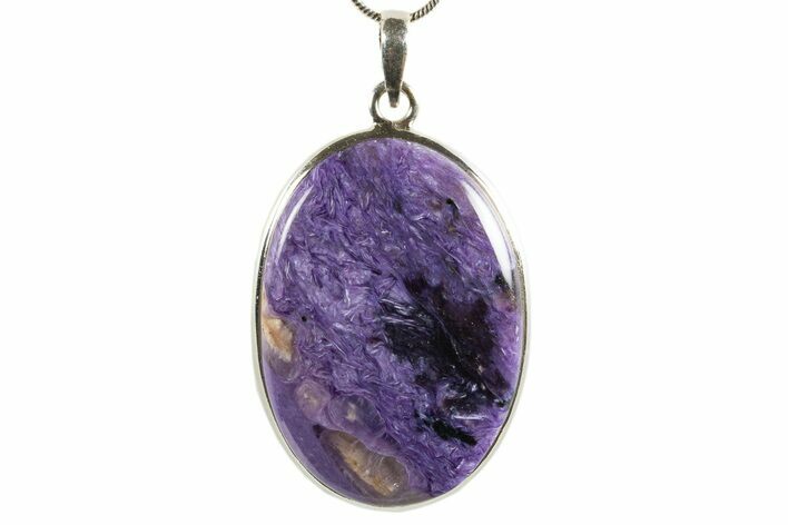 Siberian Charoite Pendant (Necklace) - Sterling Silver #339689